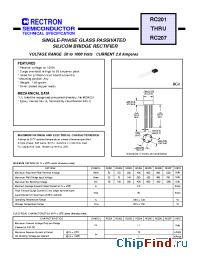 Datasheet RC204 manufacturer Rectron