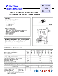 Datasheet RL1601C manufacturer Rectron