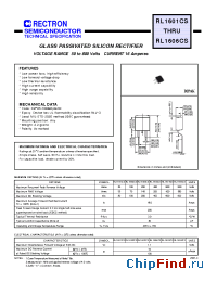 Datasheet RL1605CS manufacturer Rectron