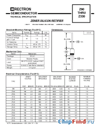 Datasheet Z115 manufacturer Rectron