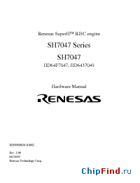 Datasheet HD64F7047 manufacturer Renesas
