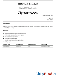 Datasheet HD74CBT1G125 manufacturer Renesas