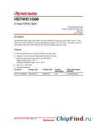 Datasheet HD74HC1G00CME manufacturer Renesas