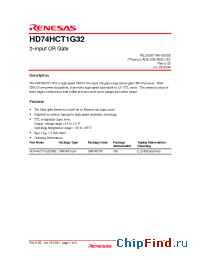 Datasheet HD74HCT1G32 manufacturer Renesas
