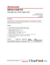 Datasheet HD74LV1GW17A manufacturer Renesas