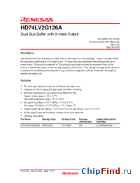 Datasheet HD74LV2G126A manufacturer Renesas