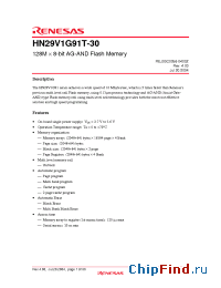 Datasheet HN29V1G91T-30 manufacturer Renesas