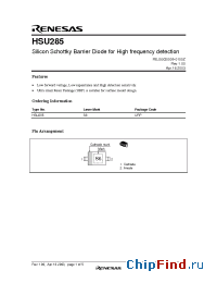 Datasheet HSU285 manufacturer Renesas