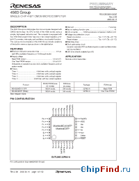 Datasheet M34583EDFP manufacturer Renesas