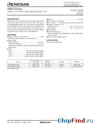 Datasheet M34584MD-XXXFP manufacturer Renesas