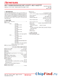 Datasheet M37150EFFP manufacturer Renesas