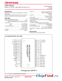 Datasheet M37534M4-XXXFP manufacturer Renesas