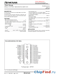 Datasheet M37544M2-XXXGP manufacturer Renesas