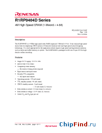 Datasheet R1RP0404D manufacturer Renesas