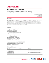 Datasheet R1RP0416DSB-2PR manufacturer Renesas