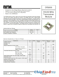 Datasheet DR3000 manufacturer RF Monolithics
