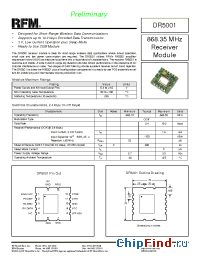 Datasheet DR5001 manufacturer RF Monolithics