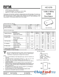 Datasheet HO1079 manufacturer RF Monolithics