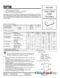 Datasheet HO1080 manufacturer RF Monolithics
