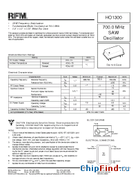 Datasheet HO1324 manufacturer RF Monolithics
