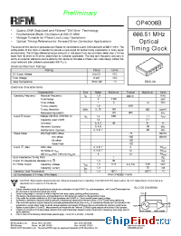 Datasheet OP4006B manufacturer RF Monolithics