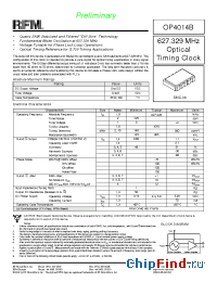 Datasheet OP4014B manufacturer RF Monolithics