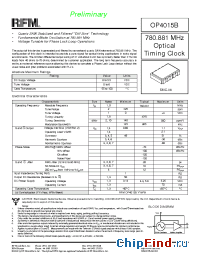 Datasheet OP4015B manufacturer RF Monolithics