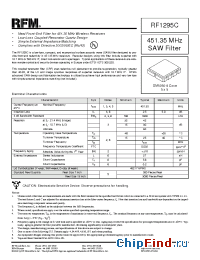 Datasheet RF1295C manufacturer RF Monolithics