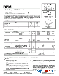 Datasheet RO2156D-1 manufacturer RF Monolithics
