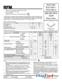 Datasheet RO2156E-1 manufacturer RF Monolithics