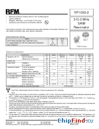 Datasheet RP1053-2 manufacturer RF Monolithics