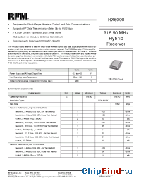 Datasheet RX6000 manufacturer RF Monolithics