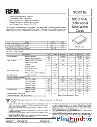 Datasheet SC3019B manufacturer RF Monolithics