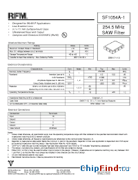 Datasheet SF1054A-1 manufacturer RF Monolithics