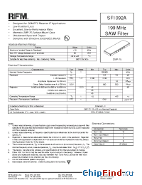 Datasheet SF1092A manufacturer RF Monolithics