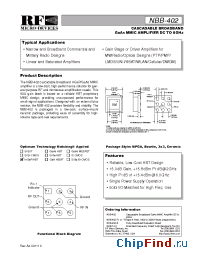 Datasheet NBB-402-T3 manufacturer RFMD