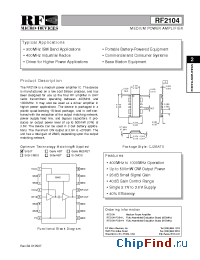 Datasheet RF2104PCBA-H manufacturer RFMD