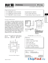 Datasheet RF2162 manufacturer RFMD