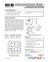 Datasheet RF2705PCBA-41X manufacturer RFMD