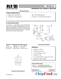 Datasheet RF3315PCBA-411 manufacturer RFMD