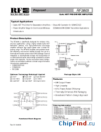 Datasheet RF3805 manufacturer RFMD