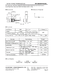 Datasheet PCS3042P manufacturer Rhopoint