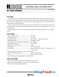 Datasheet R1122N151A-TL manufacturer RICOH