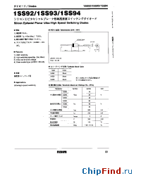 Datasheet 1SS94 manufacturer Rohm