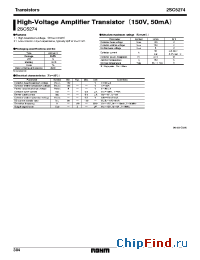 Datasheet 2SC5274 manufacturer Rohm
