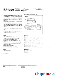 Datasheet BA1320 manufacturer Rohm