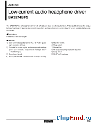 Datasheet BA3574BFS manufacturer Rohm