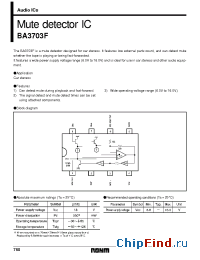 Datasheet BA3703F manufacturer Rohm