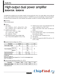 Datasheet BA5415A manufacturer Rohm