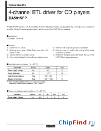 Datasheet BA5915FP manufacturer Rohm